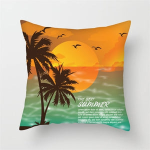 Fuwatacchi Leaf Scenery Printed Pillow Cover