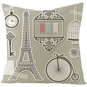 Famous Paris Scenery Architecture Cushion