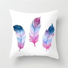 Load image into Gallery viewer, Multi Feather Printed Pillow Cover