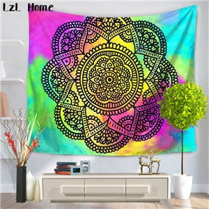 Psychedelic Mandala Tapestry