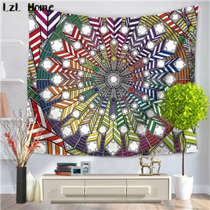 Psychedelic Mandala Tapestry