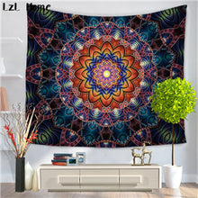 Load image into Gallery viewer, Psychedelic Mandala Tapestry