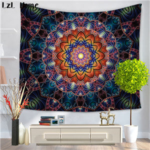 Psychedelic Mandala Tapestry