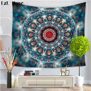 Psychedelic Mandala Tapestry