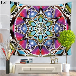 Psychedelic Mandala Tapestry