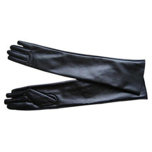 Load image into Gallery viewer, Long Faux Leather Gloves