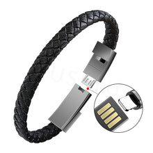 Load image into Gallery viewer, Portable Leather Mini Micro USB Bracelet