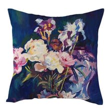 Load image into Gallery viewer, Vintage Oil Painting Flowers Cushion Cover