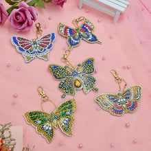 Load image into Gallery viewer, Butterfly Diamond Painting Key Chain