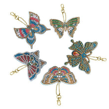 Load image into Gallery viewer, Butterfly Diamond Painting Key Chain