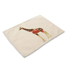 Load image into Gallery viewer, Animal Cotton Linen Table Mats