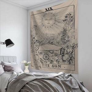 Sun Moon Pattern Blanket Tapestry