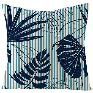 Green Striped Throw Pillow Cover