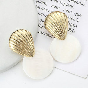 Round Shell Earrings