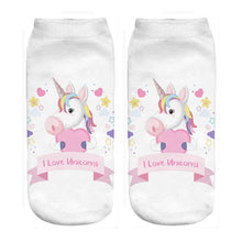 Load image into Gallery viewer, I Love Unicorn Socks