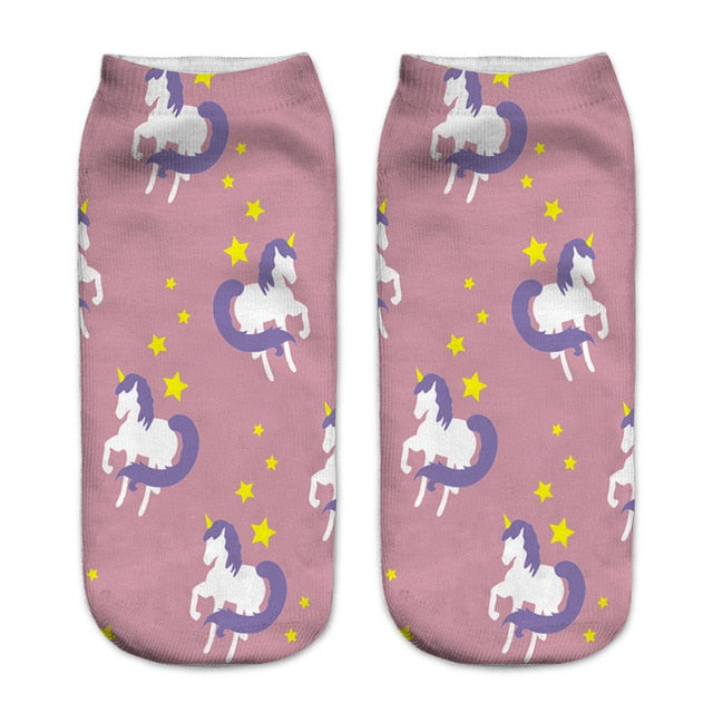 Unicorn 3D Digital Printing Women Socks