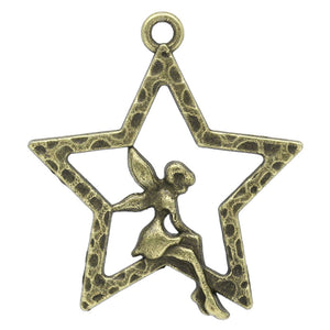 Antique Bronze Angel Pattern Necklace