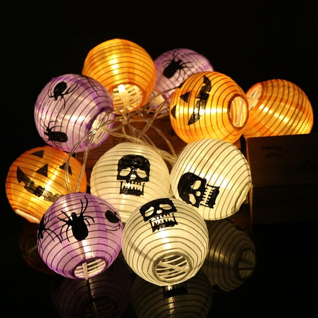 Pumpkin 10 LED String Lights
