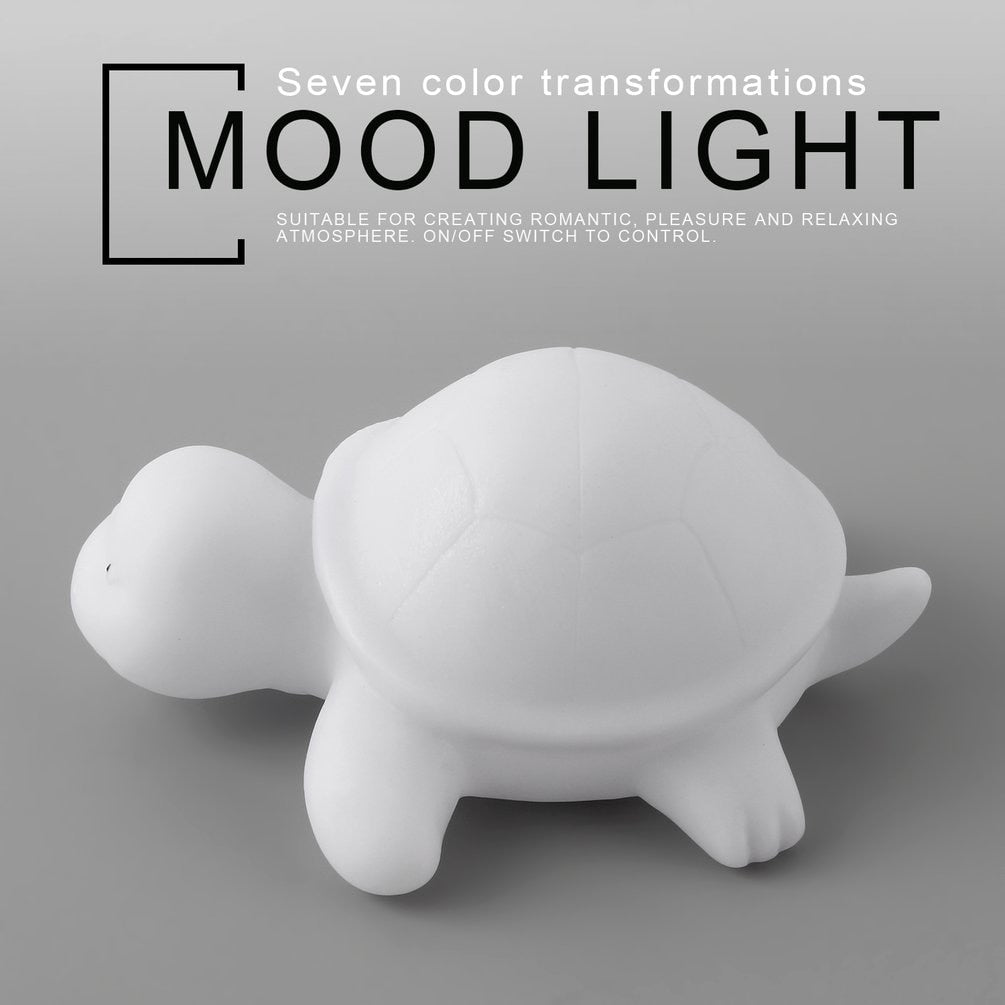 Multi-Color Change LED Light Turtle Lamp
