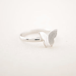 Dainty Silver Color Butterfly Rings