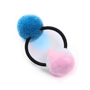 Cute Faux Rabbit Fur Ball Elastic Hair Rings