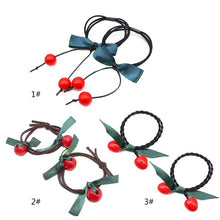 Load image into Gallery viewer, Red Cherry Pendant Hair Ropes