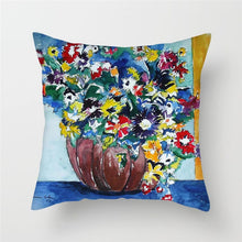 Load image into Gallery viewer, Bright Floral Oil Paintings Cushion Cover