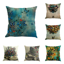 Load image into Gallery viewer, Butterfly Painting Decorative Pillowcases