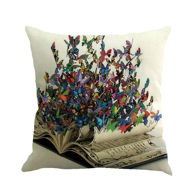 Butterfly Painting Decorative Pillowcases