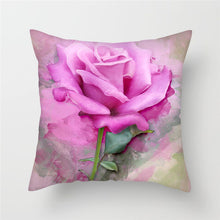 Load image into Gallery viewer, Romantic Flower Oil Painting Cushion Cover