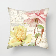 Load image into Gallery viewer, Romantic Flower Oil Painting Cushion Cover