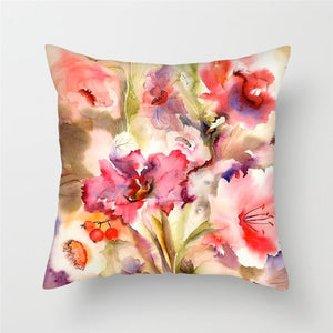 Romantic Flower Oil Painting Cushion Cover