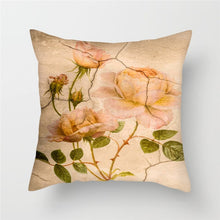 Load image into Gallery viewer, Romantic Flower Oil Painting Cushion Cover