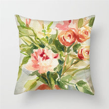 Load image into Gallery viewer, Romantic Flower Oil Painting Cushion Cover