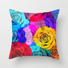 Load image into Gallery viewer, Romantic Flower Oil Painting Cushion Cover