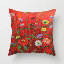 Load image into Gallery viewer, Romantic Flower Oil Painting Cushion Cover