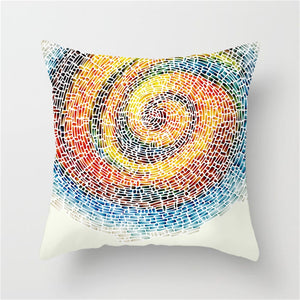 Fuwatacchi Circle Oil Painting Cushion Cover