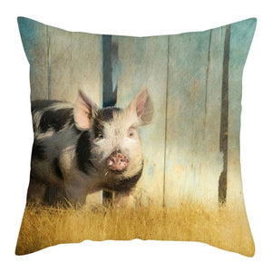 Cute Pig Cushion Cover