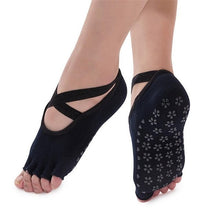 Load image into Gallery viewer, Backless Cross Strap Yoga Socks