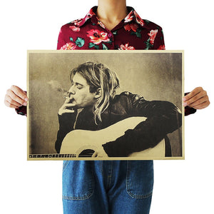 Nirvana Front Man Rock Poster Wall Sticker