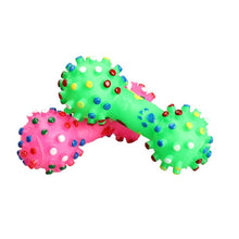 Load image into Gallery viewer, Colorful Dotted Dumbbell Shaped Dog Toys