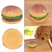 Load image into Gallery viewer, Hamburger Shaped Sound Squeak Chew Toy