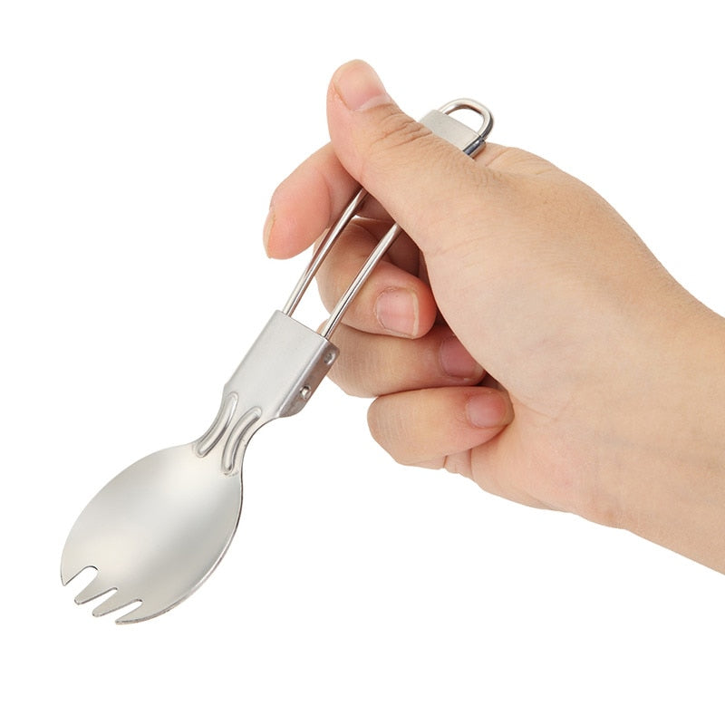Outdoor Camping Foldable Fork Spoon