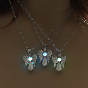 Pear cage Angel Wing Necklace