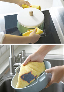 Cartoon Embroidery Kitchen Scouring Pad