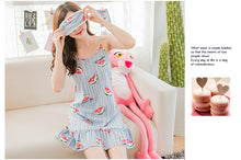Load image into Gallery viewer, Sling Ladies Striped Night Gown