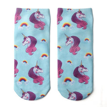 Load image into Gallery viewer, Red Unicorn 3d Print Socks