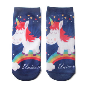 Red Unicorn 3d Print Socks