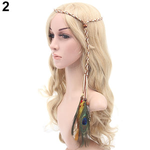 Boho Style Festival Feather Headband