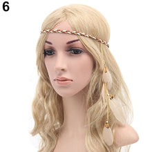 Load image into Gallery viewer, Boho Style Festival Feather Headband